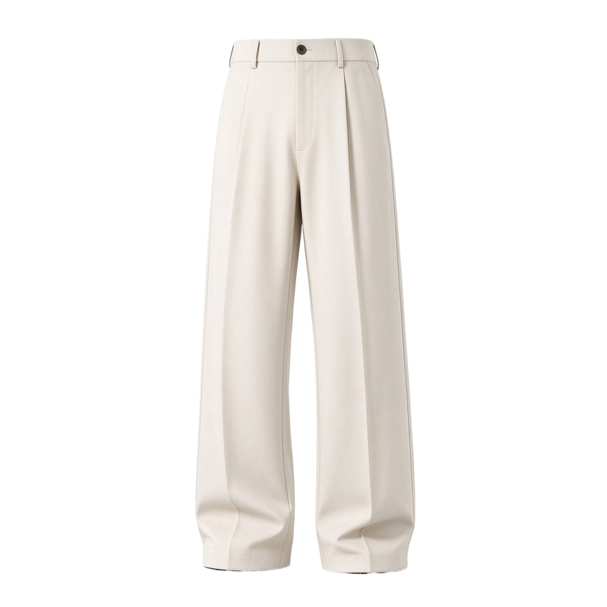 Men's Ice Silk Business Casual Pants, High Waist Pleated Slacks