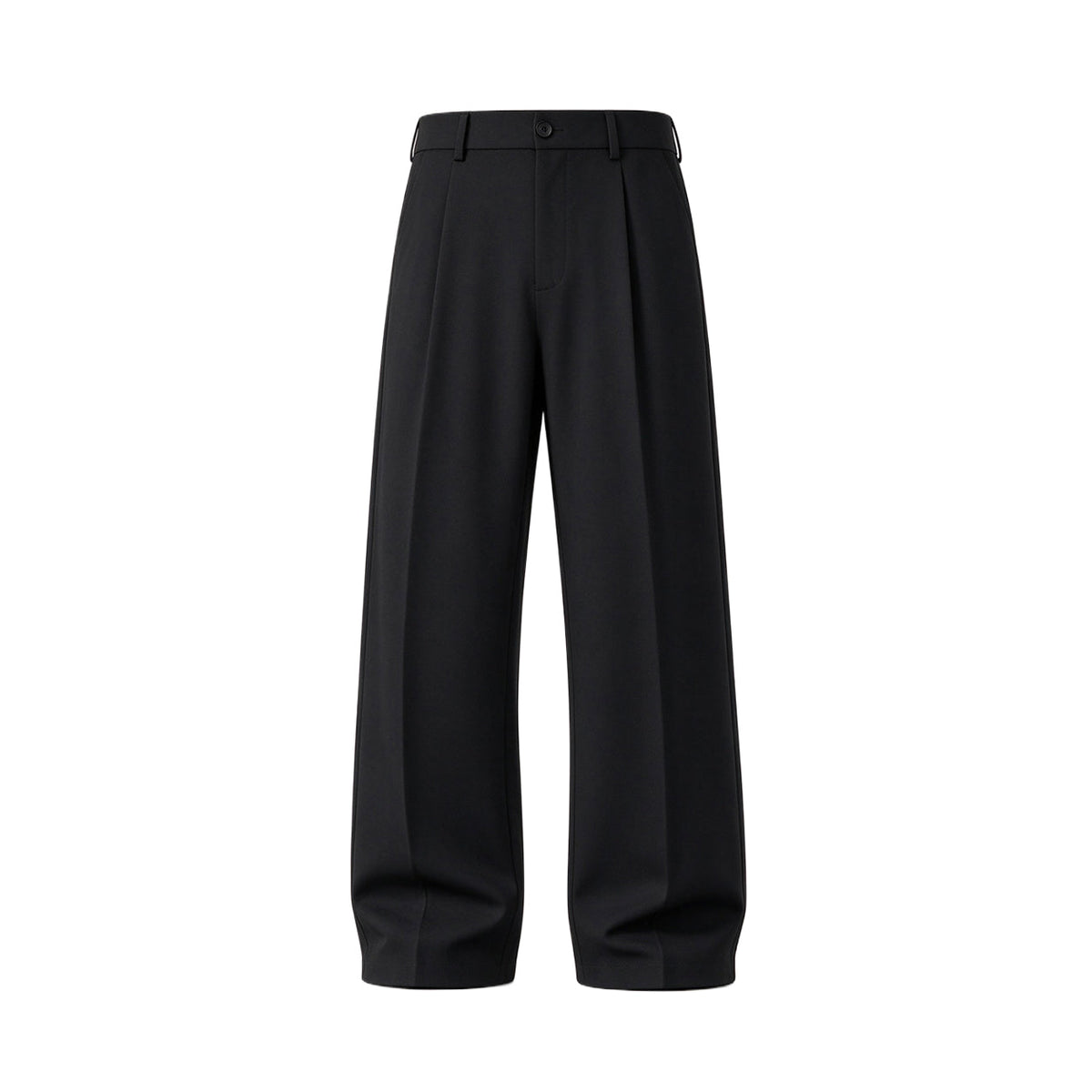 Men's Ice Silk Business Casual Pants, High Waist Pleated Slacks