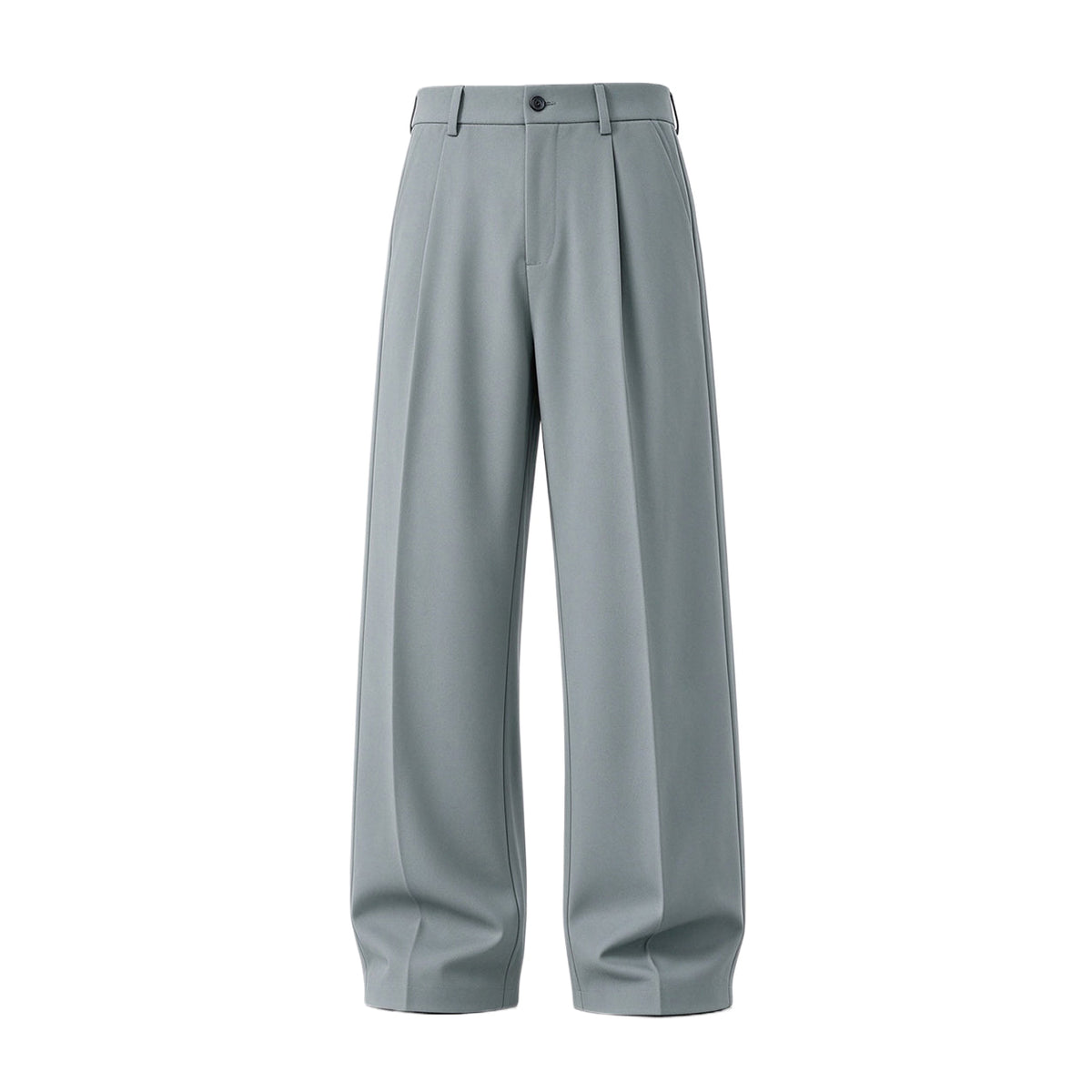 Men's Ice Silk Business Casual Pants, High Waist Pleated Slacks