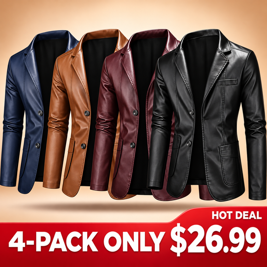 Men's Classic Fitted Plain Jacket - Casual Street Outerwear, Polyester Lining
