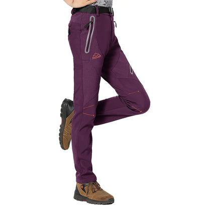 Women's Waterproof Insulated Fleece-Lined Thermal Ski & Hiking Pants