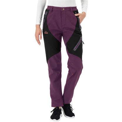 Women's Waterproof Insulated Fleece-Lined Thermal Ski & Hiking Pants